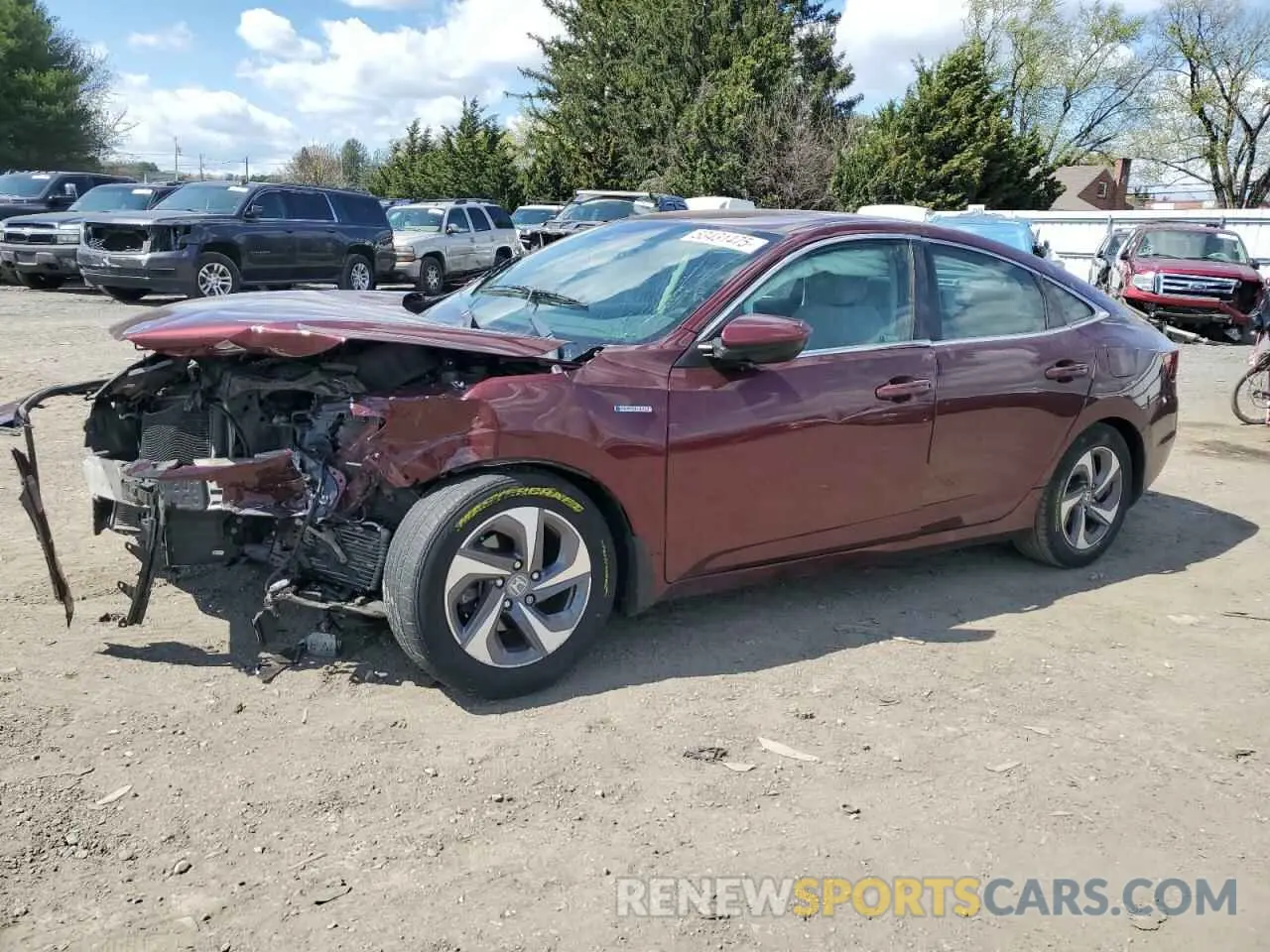 1 Photograph of a damaged car 19XZE4F50KE021699 HONDA INSIGHT 2019