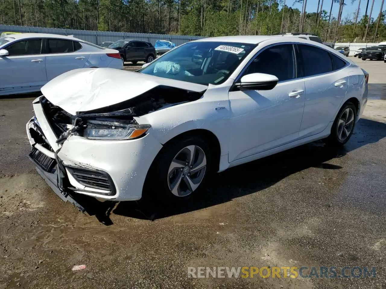 1 Photograph of a damaged car 19XZE4F50KE033304 HONDA INSIGHT 2019
