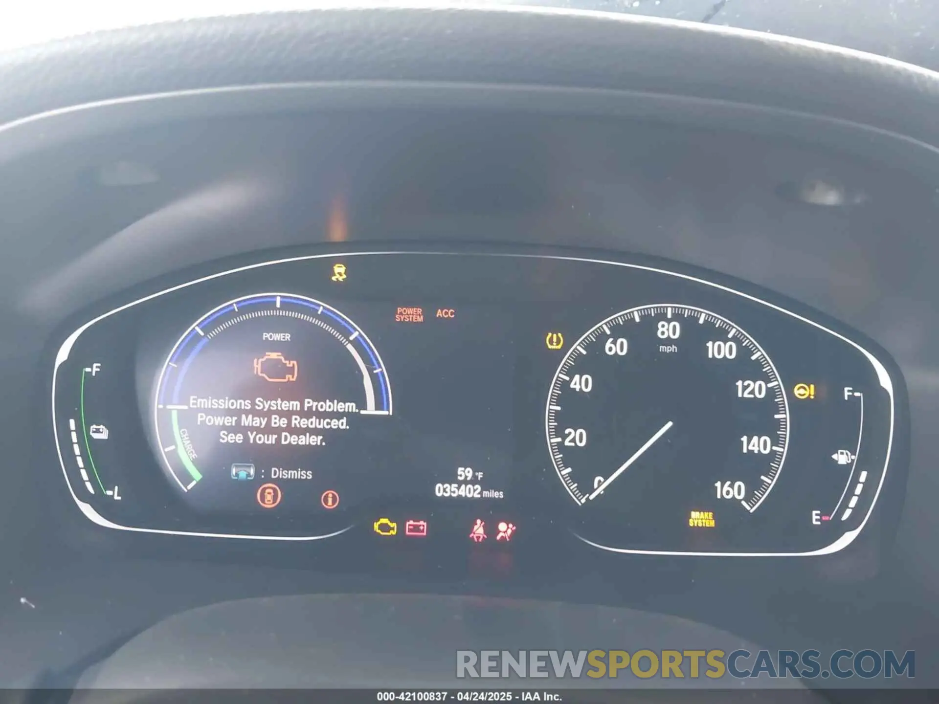 7 Photograph of a damaged car 19XZE4F52KE014737 HONDA INSIGHT 2019
