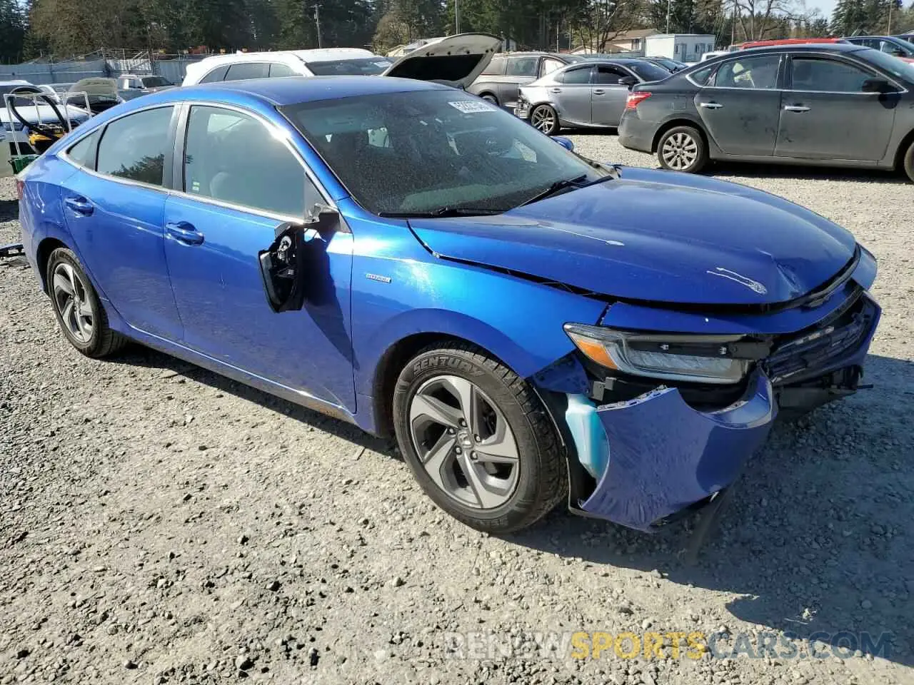 4 Photograph of a damaged car 19XZE4F53KE017565 HONDA INSIGHT 2019