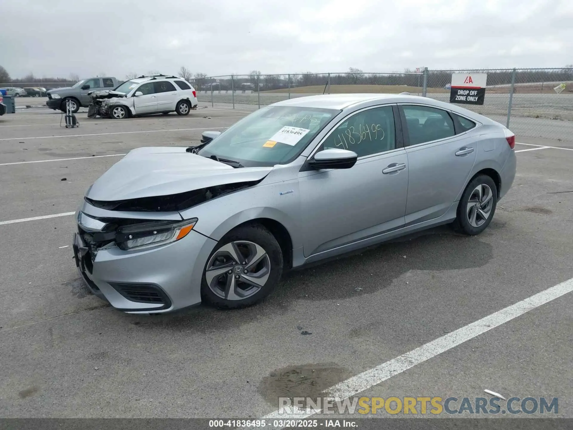 2 Photograph of a damaged car 19XZE4F54KE010155 HONDA INSIGHT 2019