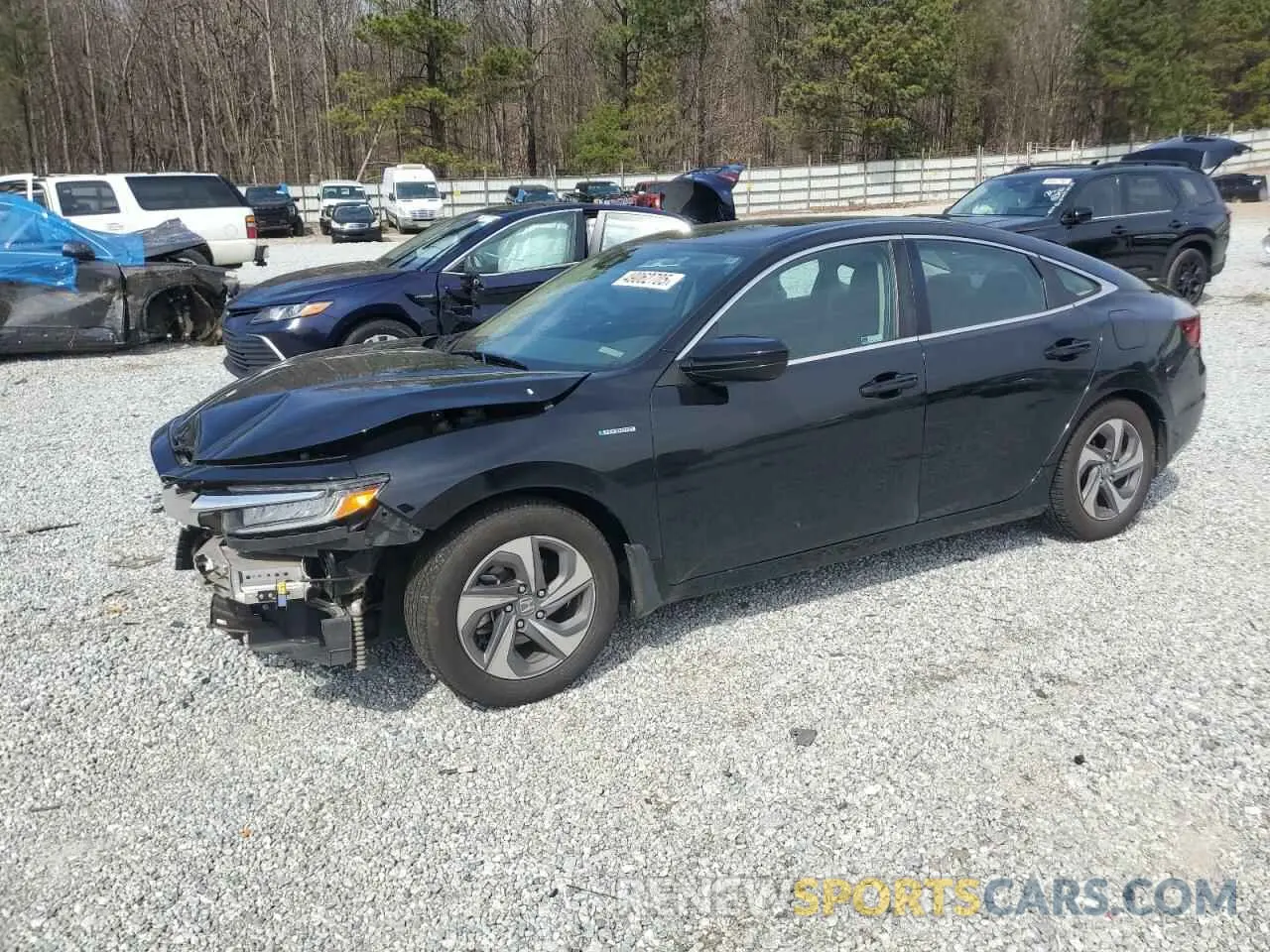 1 Photograph of a damaged car 19XZE4F55KE031676 HONDA INSIGHT 2019