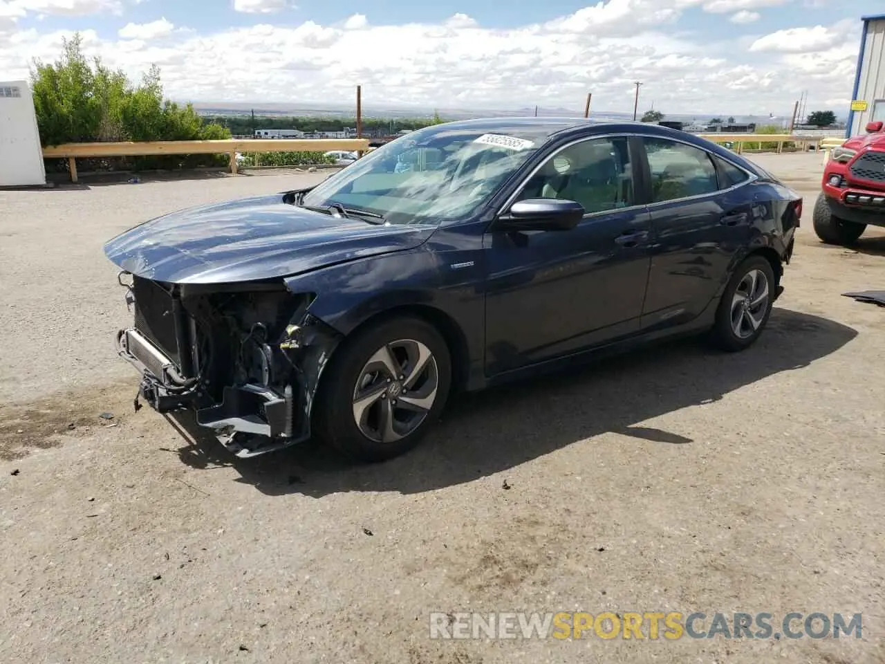 1 Photograph of a damaged car 19XZE4F55KE031886 HONDA INSIGHT 2019