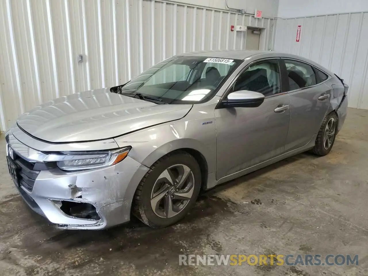 1 Photograph of a damaged car 19XZE4F57KE008173 HONDA INSIGHT 2019