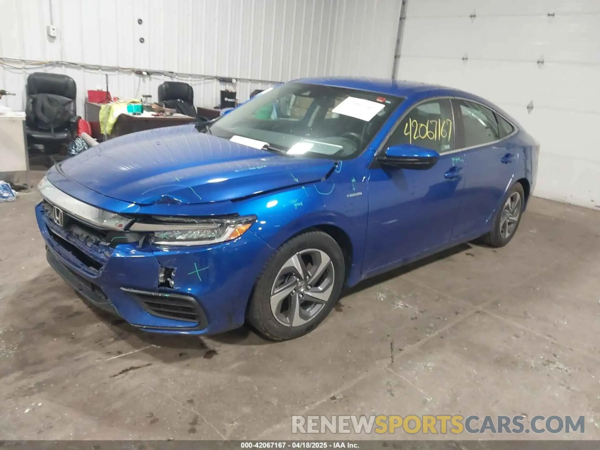 2 Photograph of a damaged car 19XZE4F5XKE013870 HONDA INSIGHT 2019