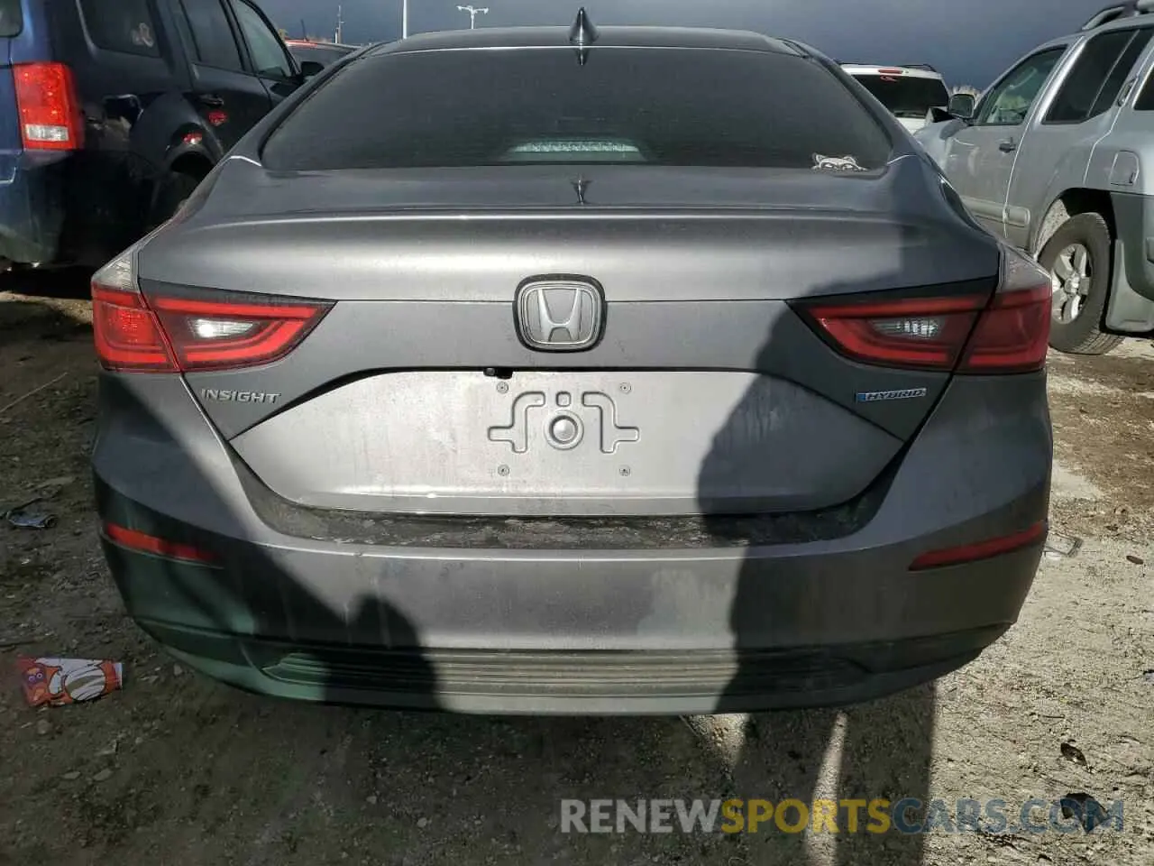 6 Photograph of a damaged car 19XZE4F5XKE031351 HONDA INSIGHT 2019