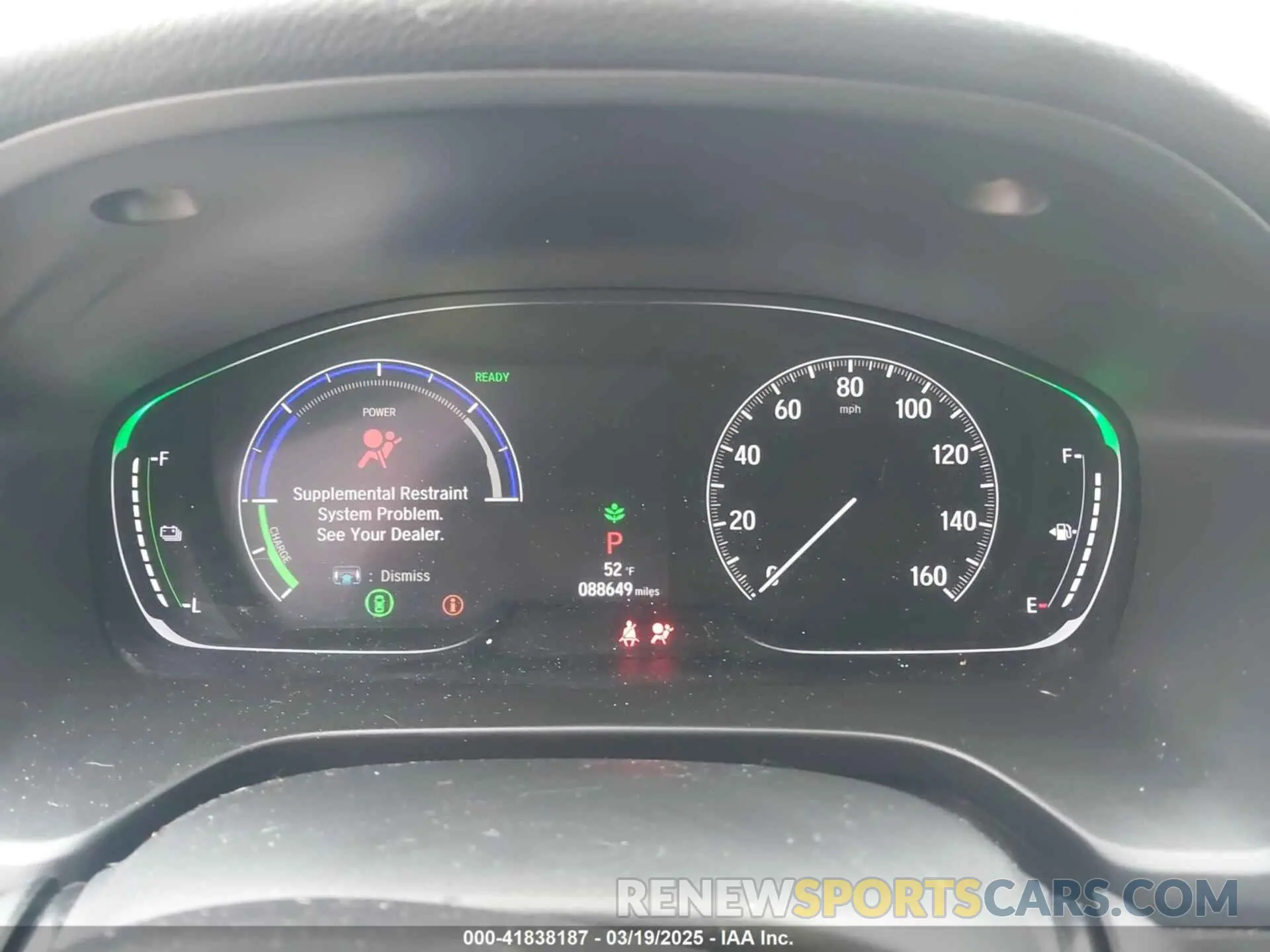 7 Photograph of a damaged car 19XZE4F90KE020510 HONDA INSIGHT 2019