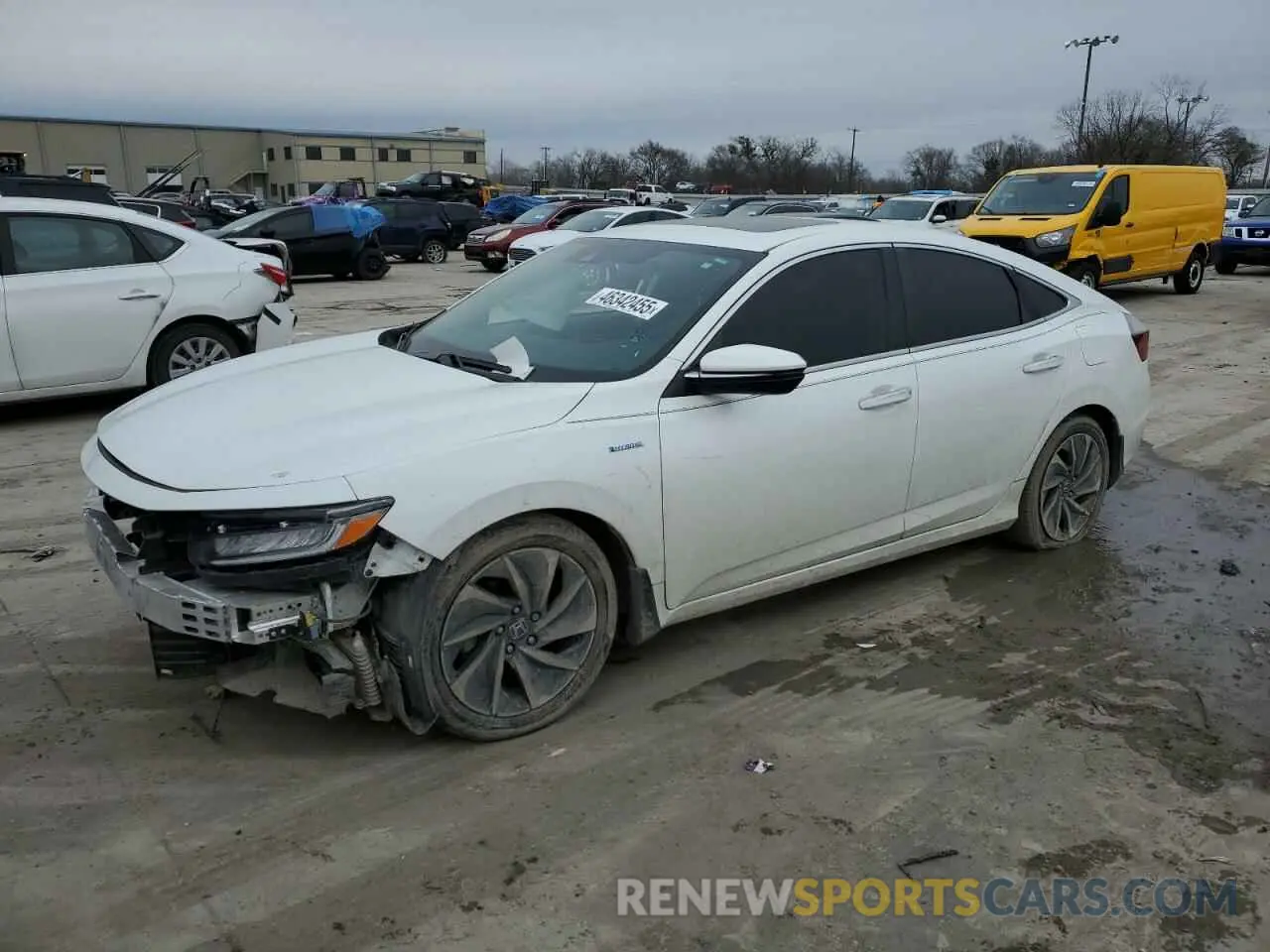 1 Photograph of a damaged car 19XZE4F92KE013543 HONDA INSIGHT 2019