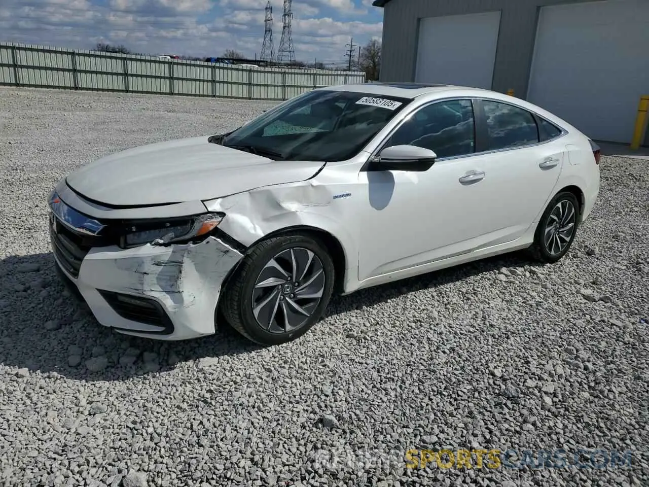 1 Photograph of a damaged car 19XZE4F94KE013561 HONDA INSIGHT 2019