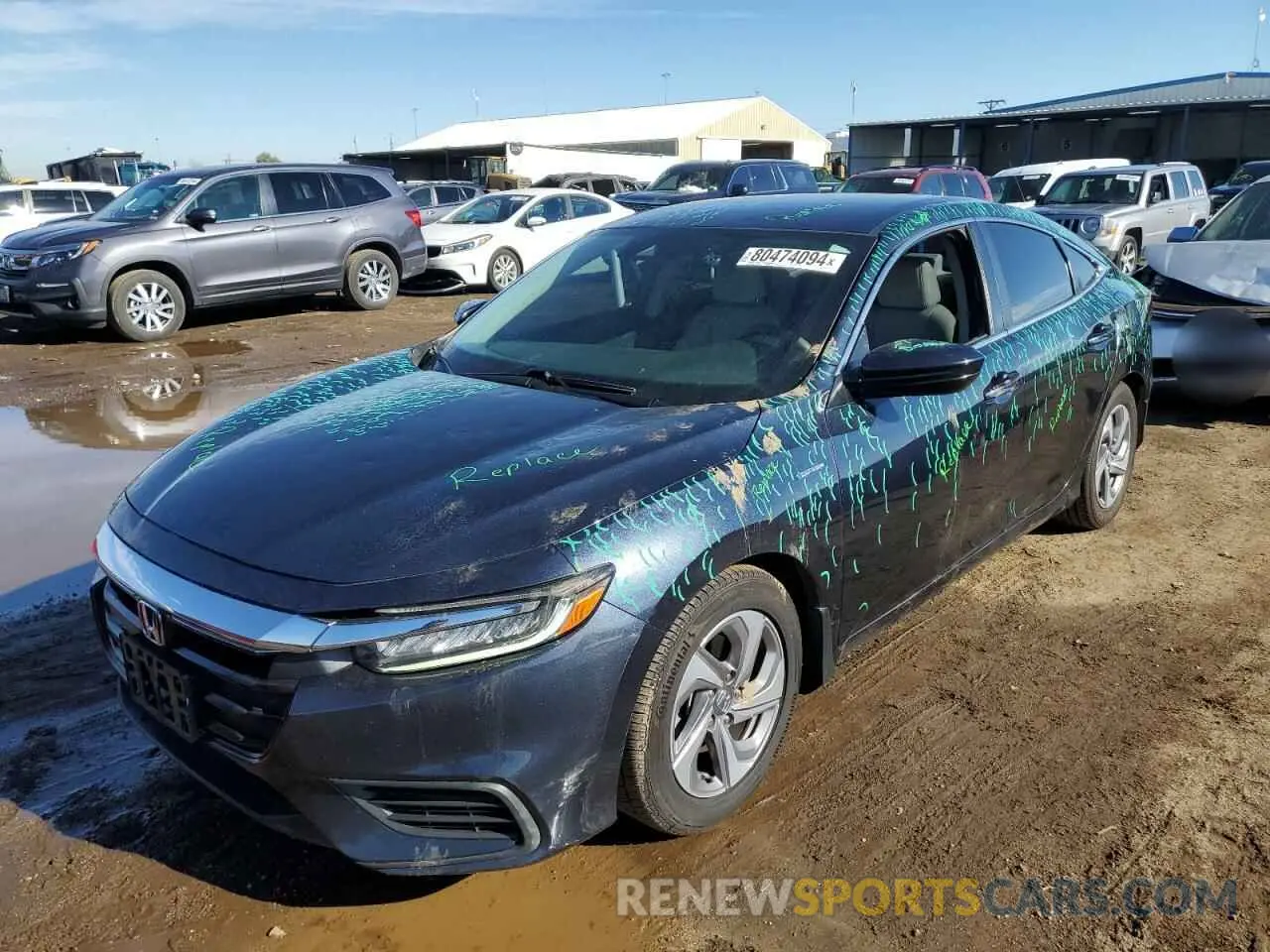 1 Photograph of a damaged car 19XZE4F53LE005949 HONDA INSIGHT 2020