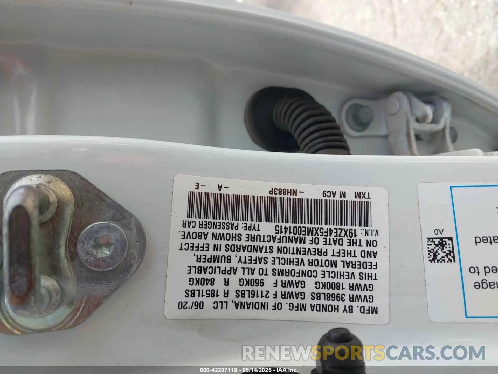 9 Photograph of a damaged car 19XZE4F5XME001415 HONDA INSIGHT 2021