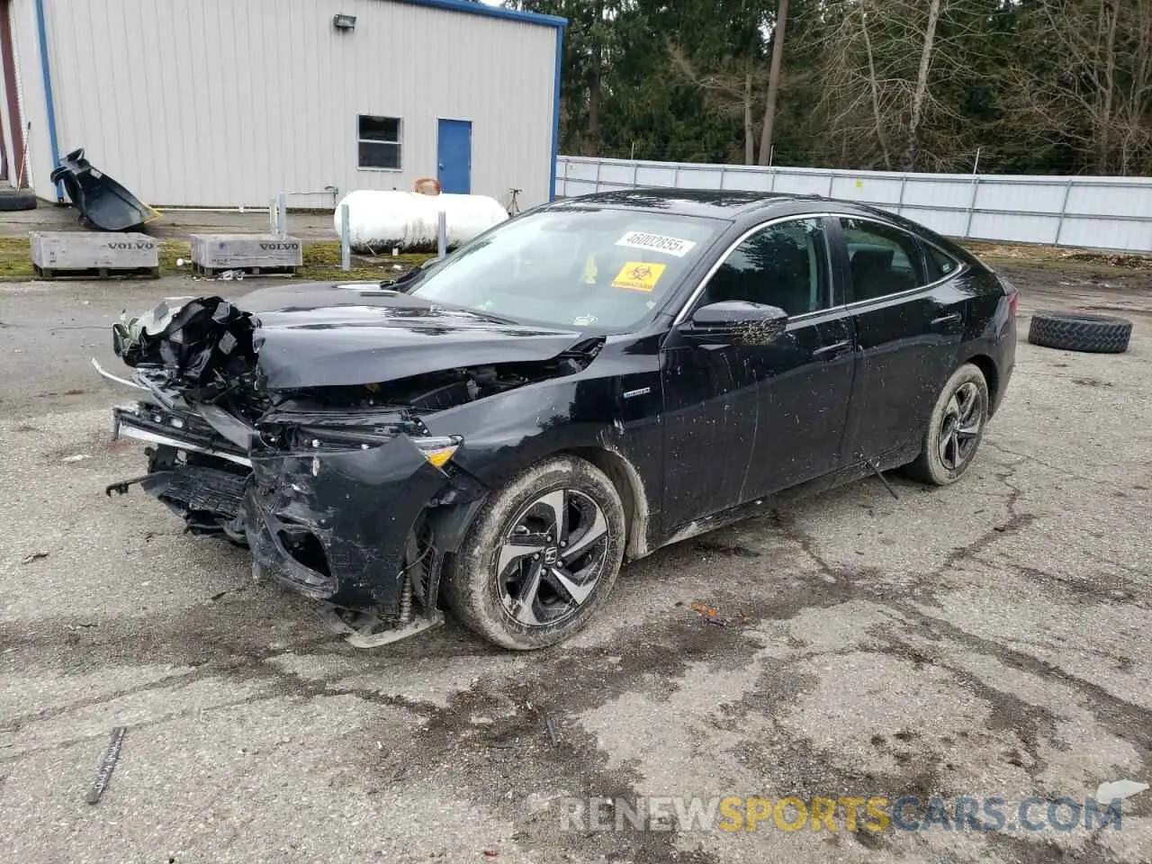 1 Photograph of a damaged car 19XZE4F54NE013965 HONDA INSIGHT 2022