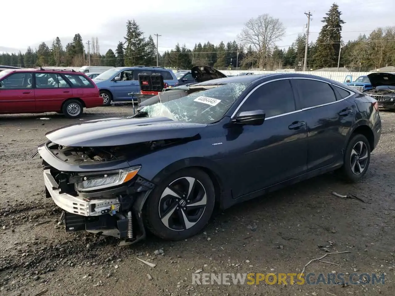 1 Photograph of a damaged car 19XZE4F59NE009684 HONDA INSIGHT 2022