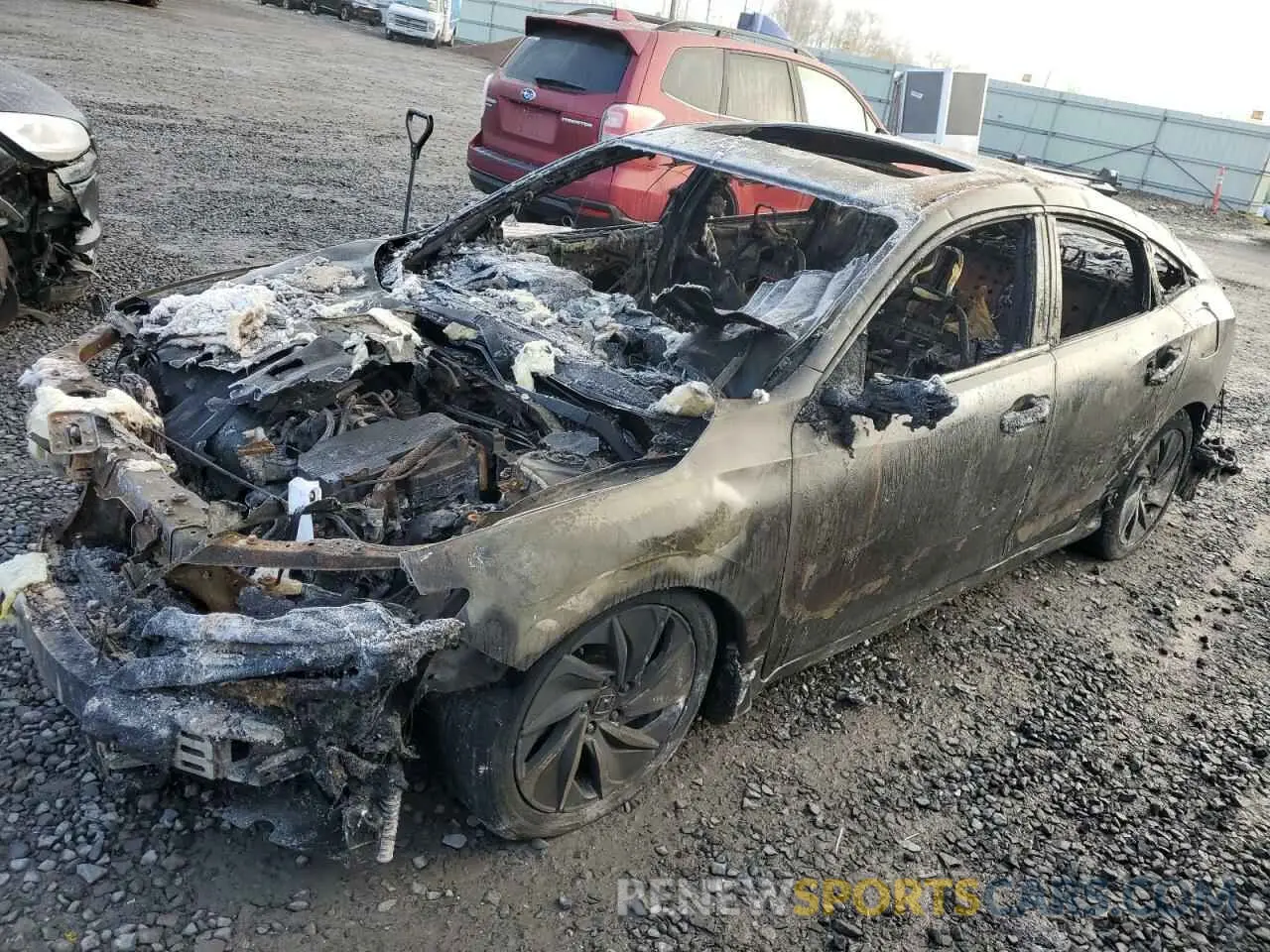 1 Photograph of a damaged car 19XZE4F90NE000200 HONDA INSIGHT 2022