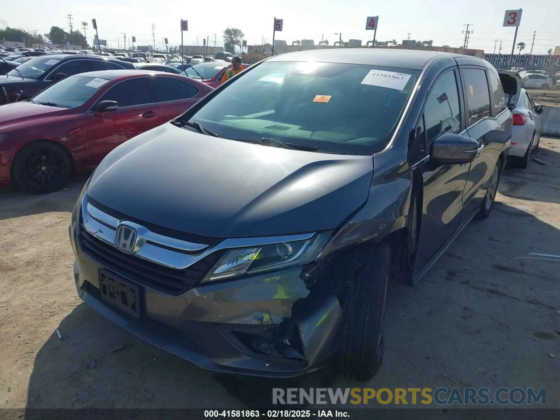 2 Photograph of a damaged car 5FNRL6H51KB127099 HONDA ODYSSEY 2019