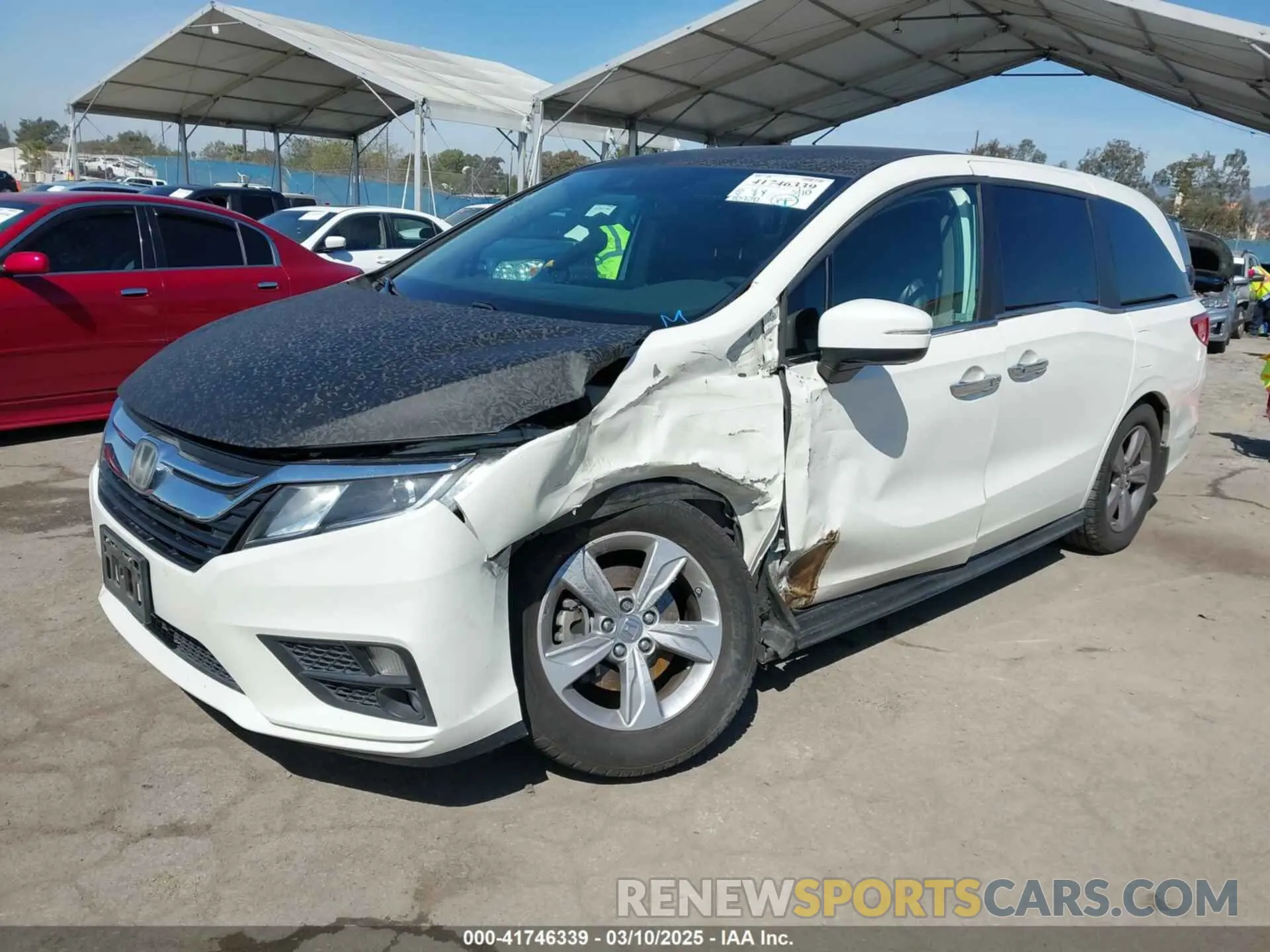 2 Photograph of a damaged car 5FNRL6H52KB087762 HONDA ODYSSEY 2019