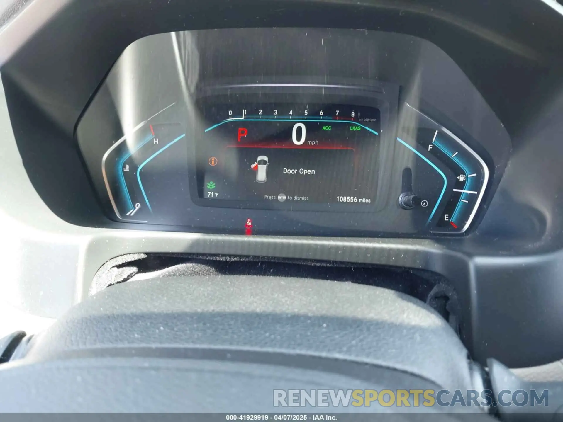 7 Photograph of a damaged car 5FNRL6H54KB053841 HONDA ODYSSEY 2019