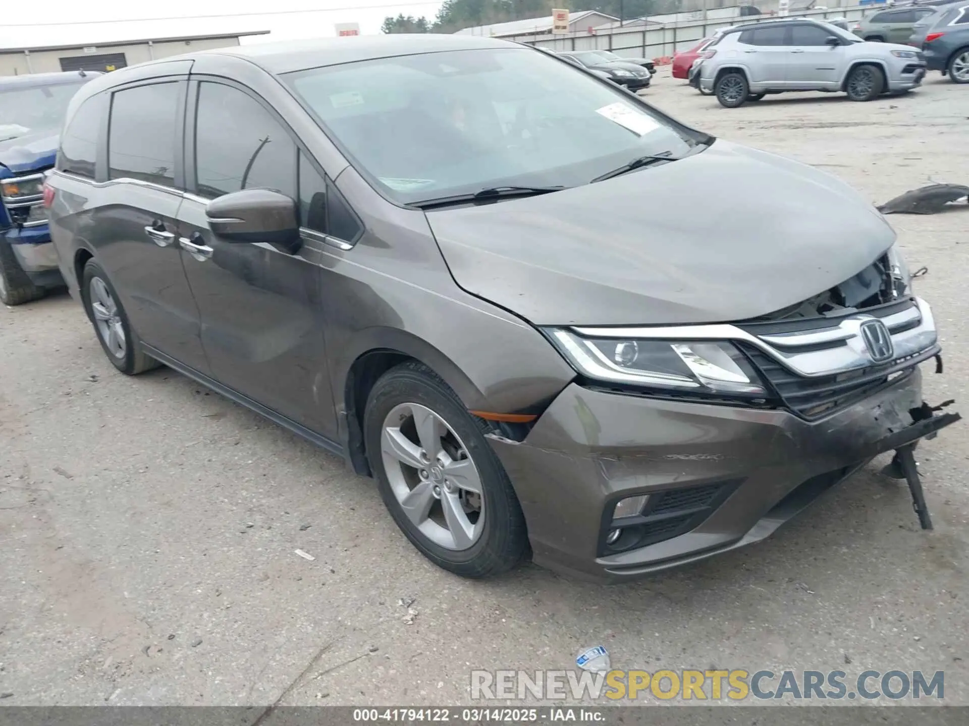 1 Photograph of a damaged car 5FNRL6H57KB049802 HONDA ODYSSEY 2019