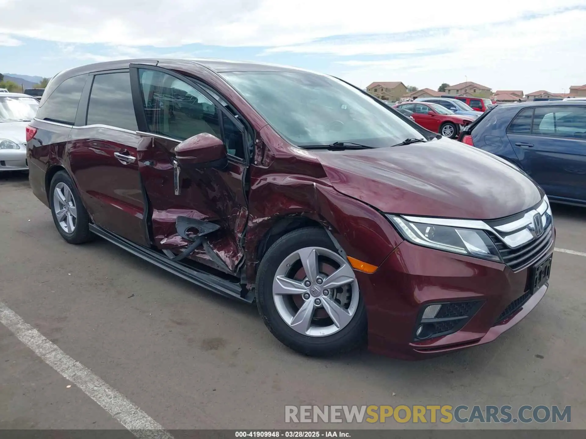 1 Photograph of a damaged car 5FNRL6H70KB090824 HONDA ODYSSEY 2019