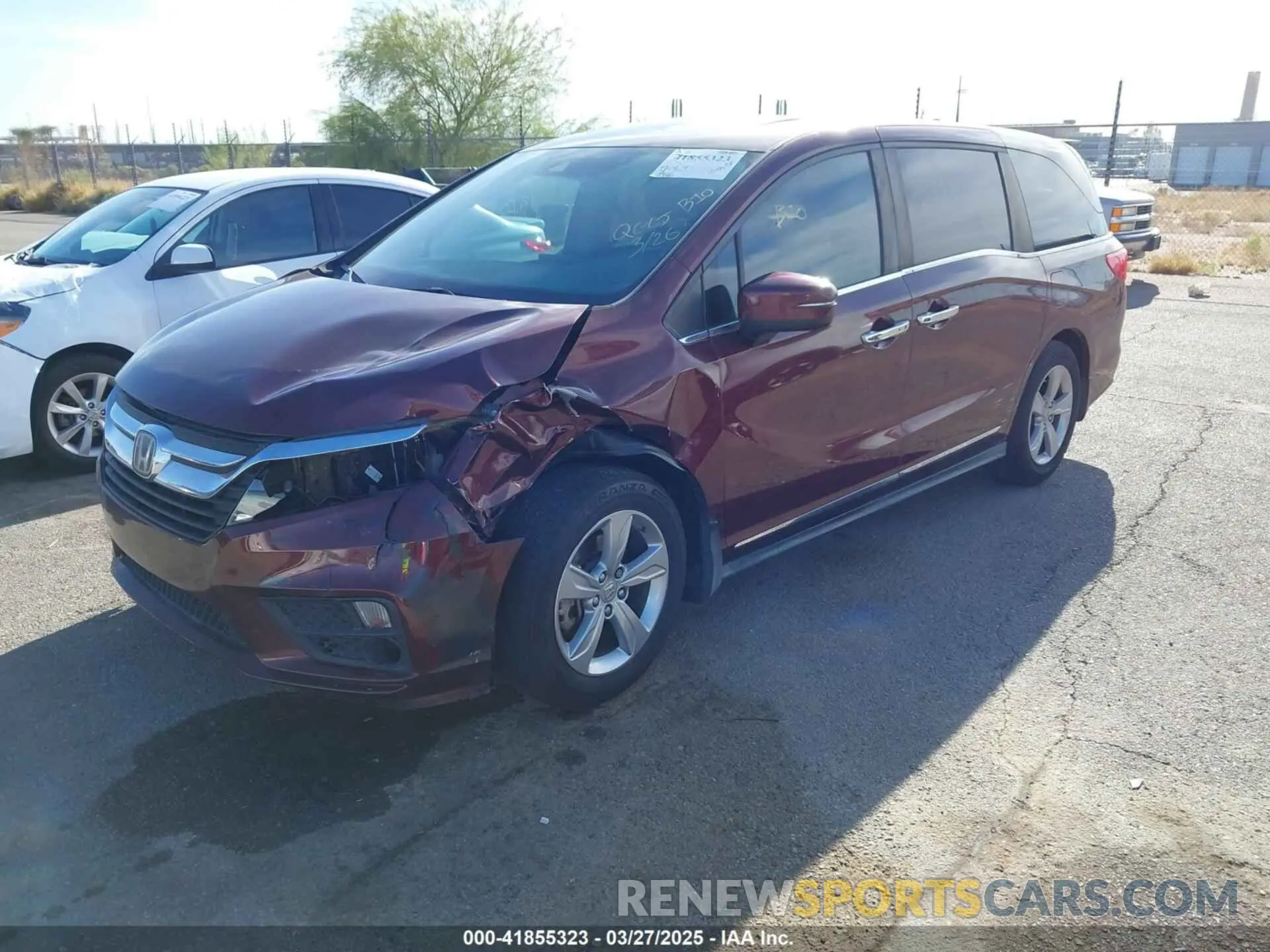 2 Photograph of a damaged car 5FNRL6H71KB035623 HONDA ODYSSEY 2019