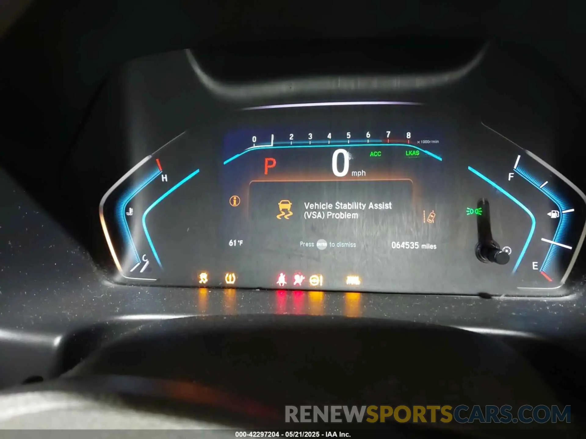 7 Photograph of a damaged car 5FNRL6H71KB044497 HONDA ODYSSEY 2019