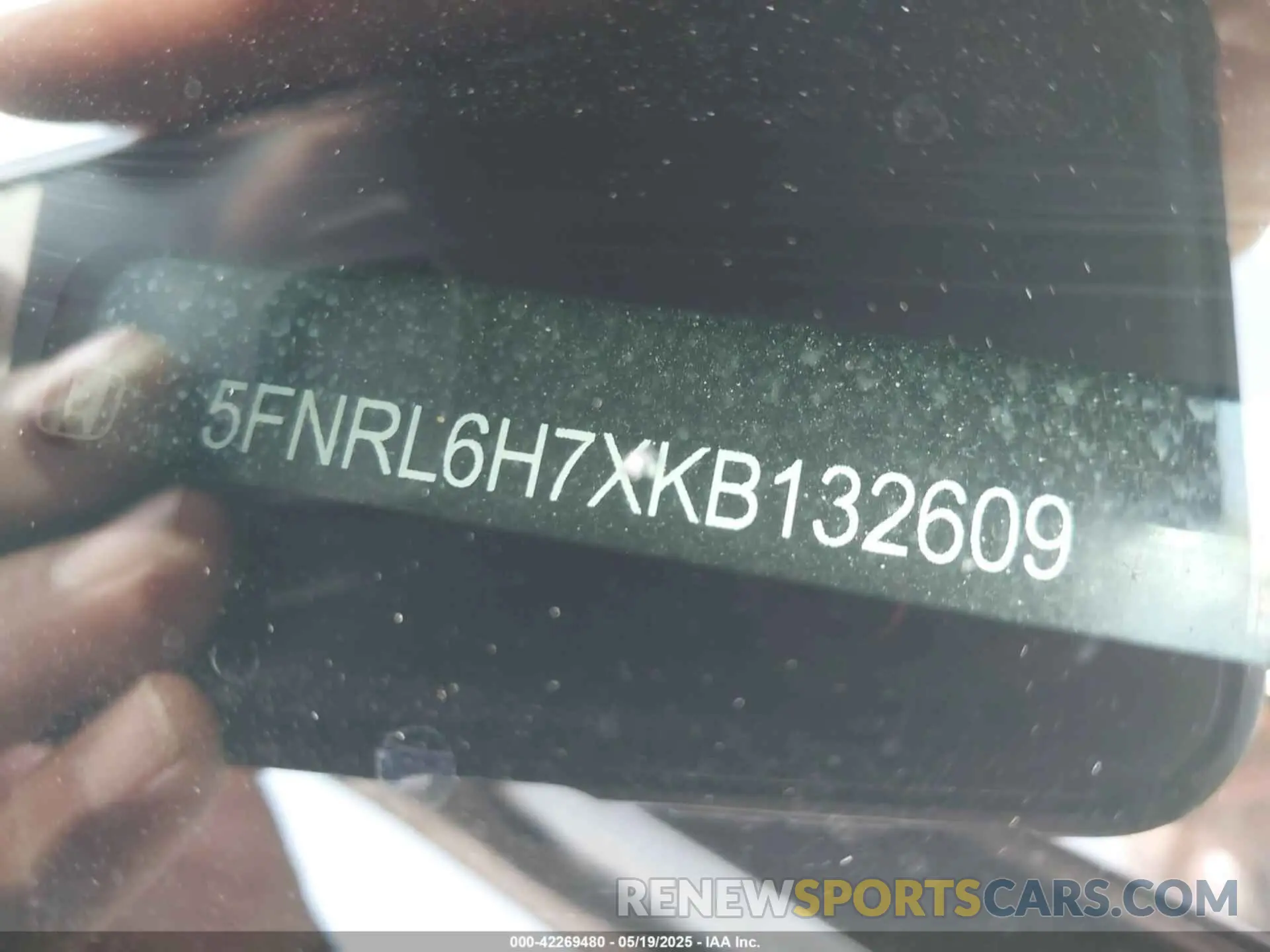 9 Photograph of a damaged car 5FNRL6H7XKB132609 HONDA ODYSSEY 2019