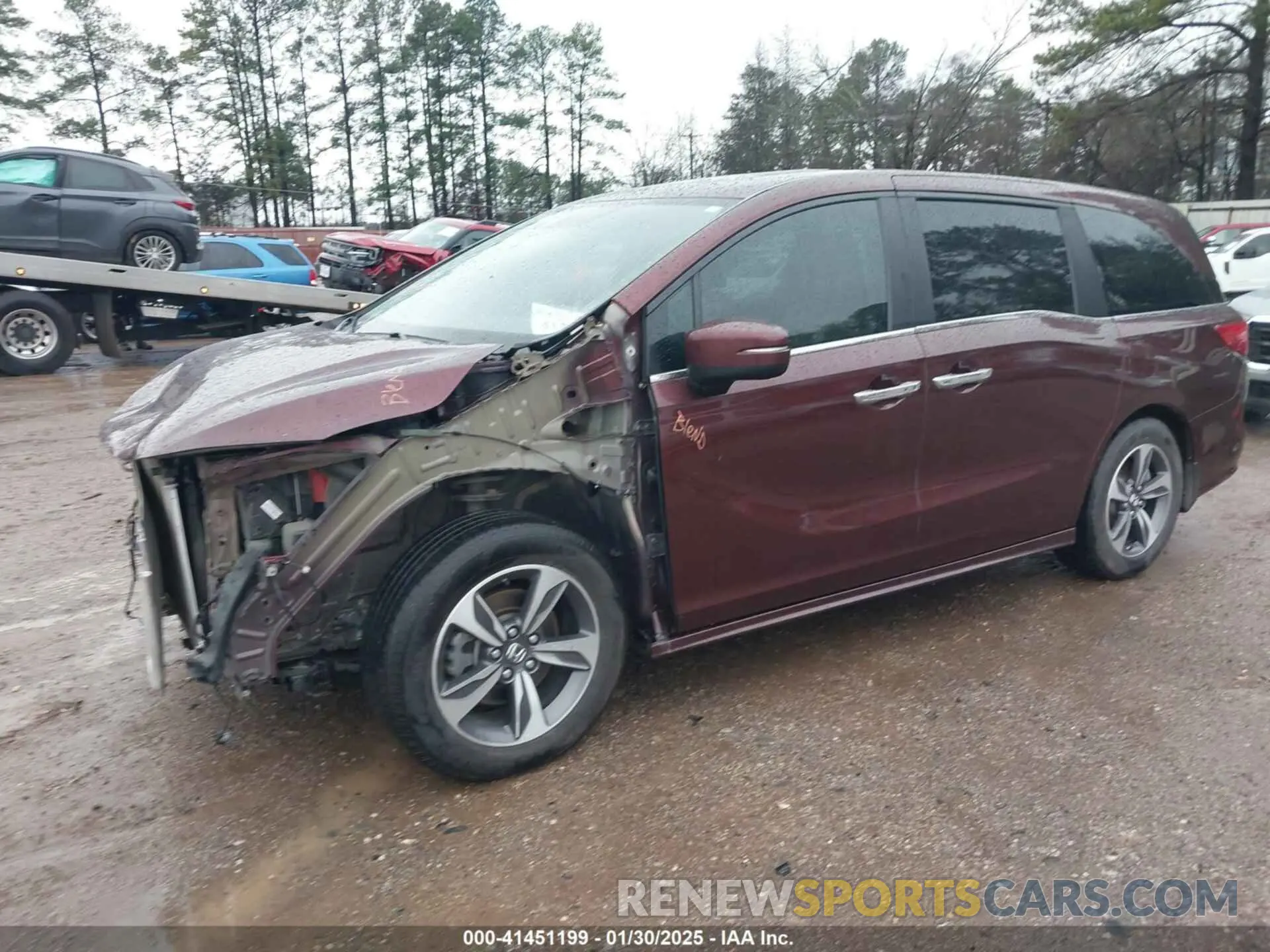 2 Photograph of a damaged car 5FNRL6H82KB060023 HONDA ODYSSEY 2019