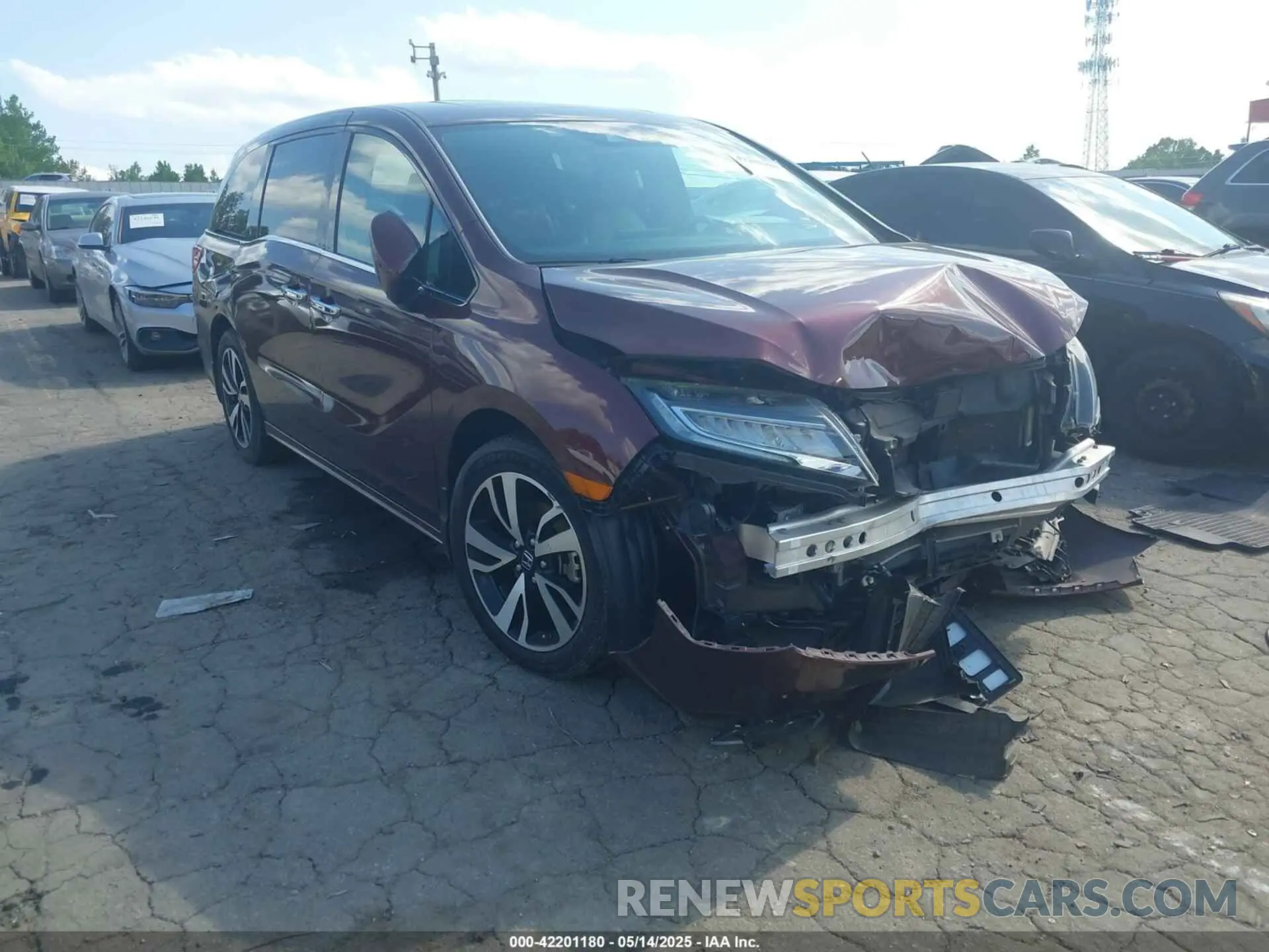 1 Photograph of a damaged car 5FNRL6H98KB027441 HONDA ODYSSEY 2019