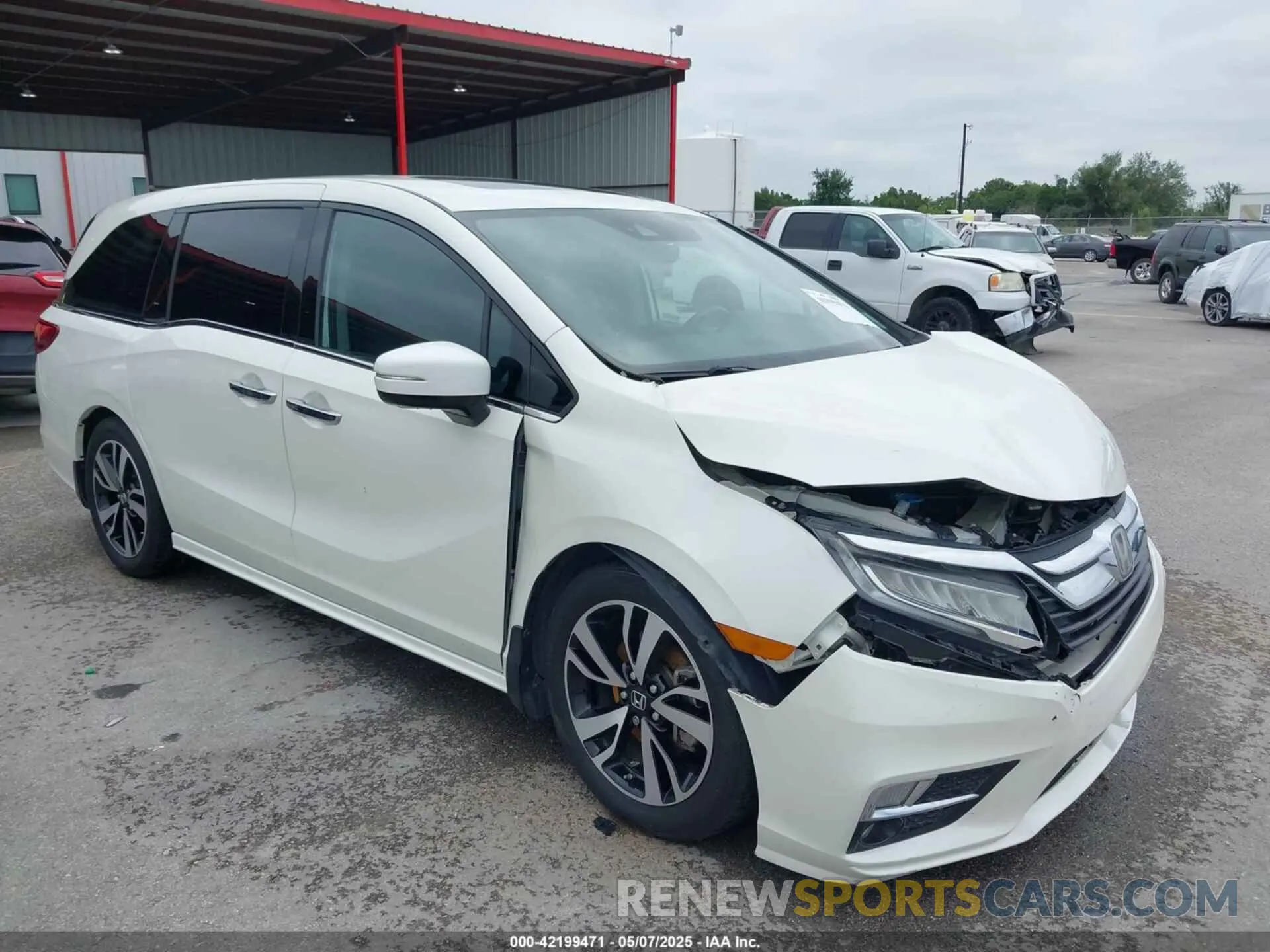 1 Photograph of a damaged car 5FNRL6H98KB062058 HONDA ODYSSEY 2019