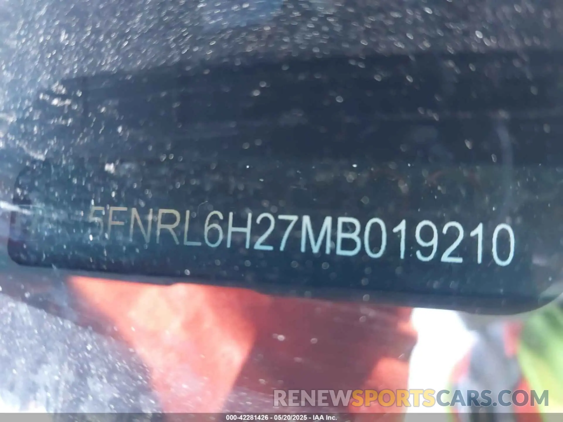 17 Photograph of a damaged car 5FNRL6H27MB019210 HONDA ODYSSEY 2021