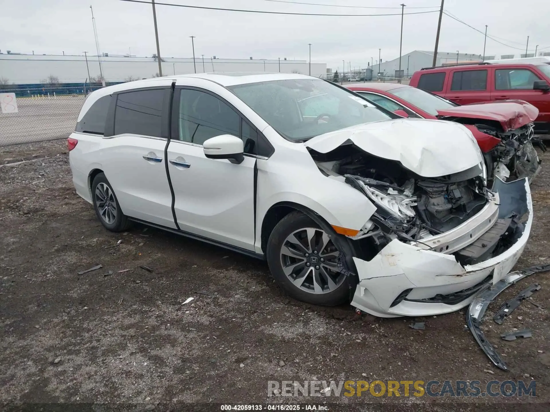 1 Photograph of a damaged car 5FNRL6H71MB039822 HONDA ODYSSEY 2021