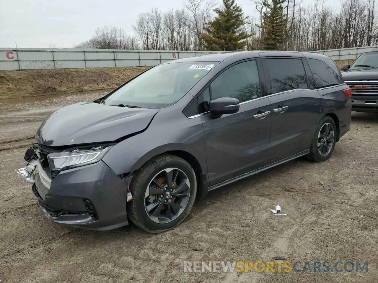 1 Photograph of a damaged car 5FNRL6H91MB019443 HONDA ODYSSEY 2021
