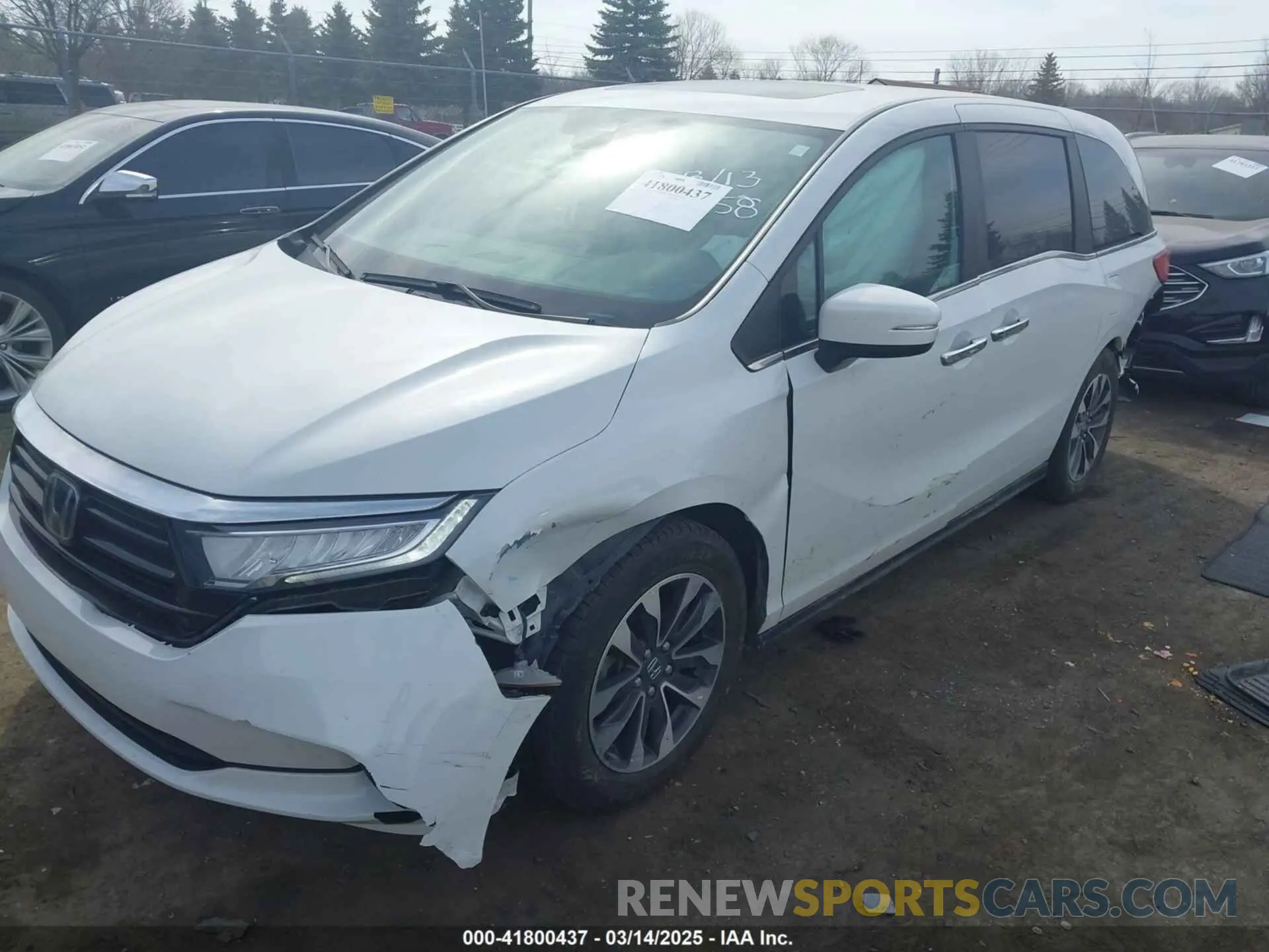 2 Photograph of a damaged car 5FNRL6H7XNB043658 HONDA ODYSSEY 2022