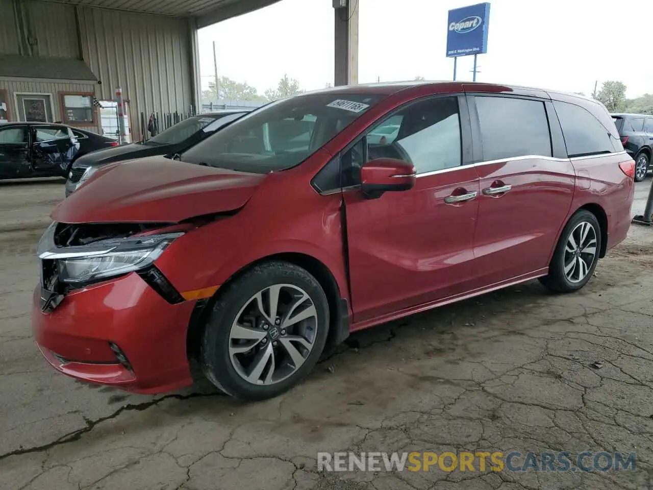 1 Photograph of a damaged car 5FNRL6H81NB017930 HONDA ODYSSEY 2022