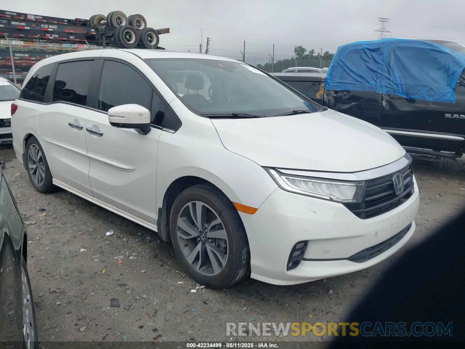 1 Photograph of a damaged car 5FNRL6H87NB058420 HONDA ODYSSEY 2022