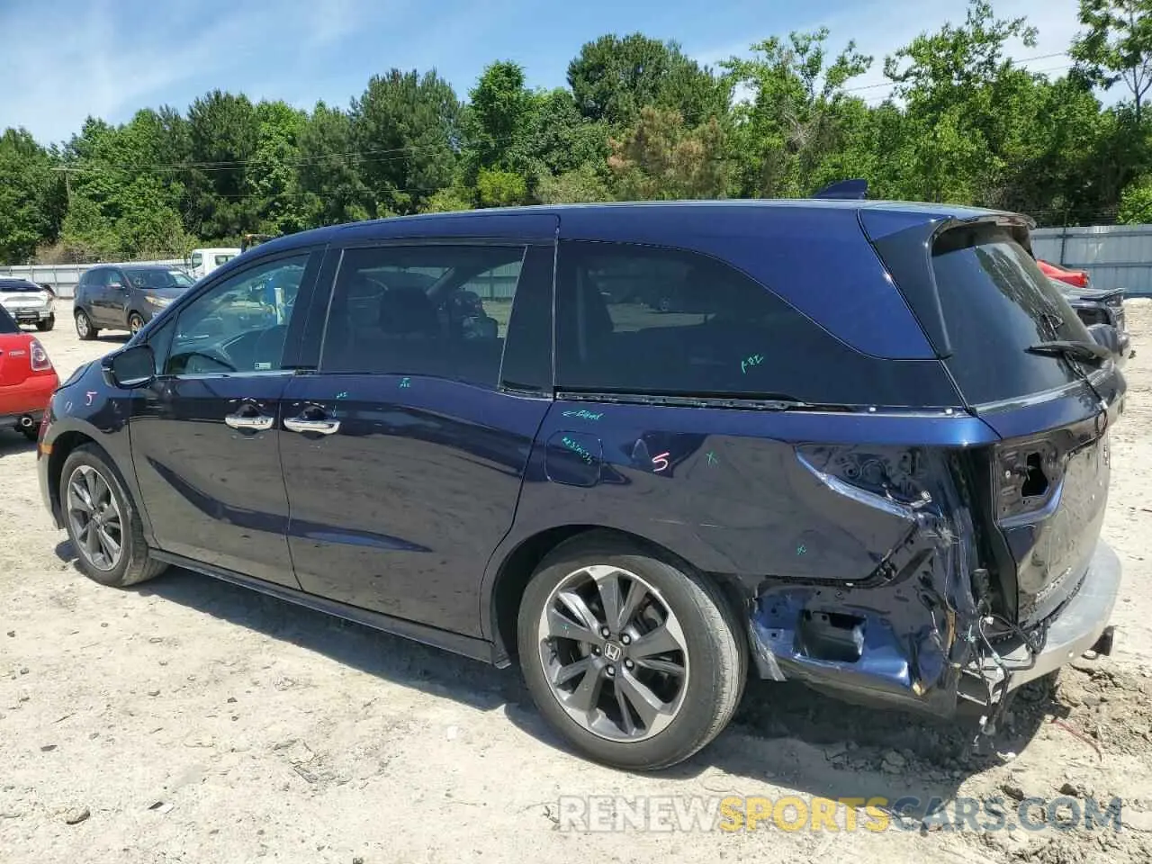 2 Photograph of a damaged car 5FNRL6H95NB056898 HONDA ODYSSEY 2022