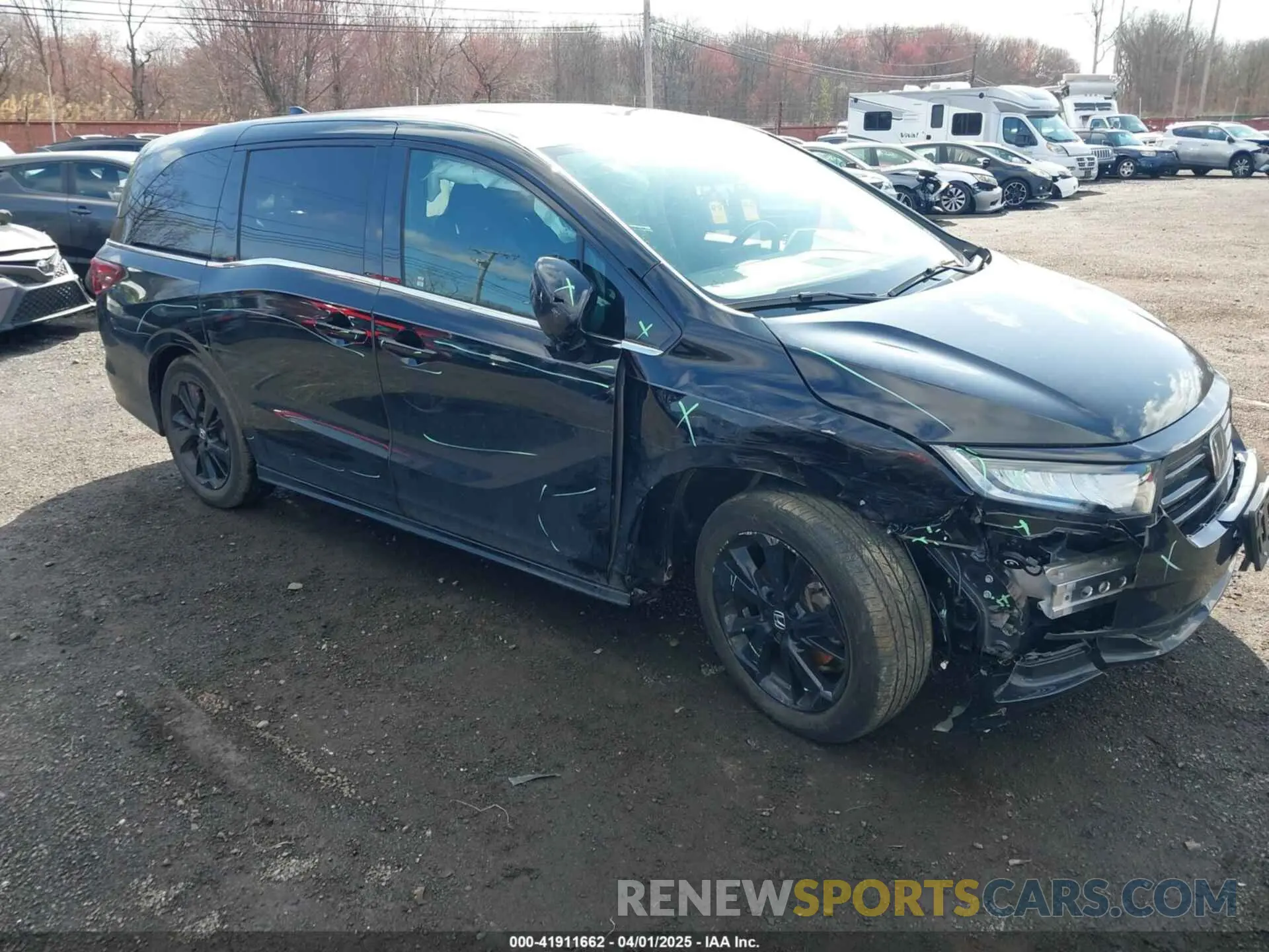 1 Photograph of a damaged car 5FNRL6H79PB075326 HONDA ODYSSEY 2023