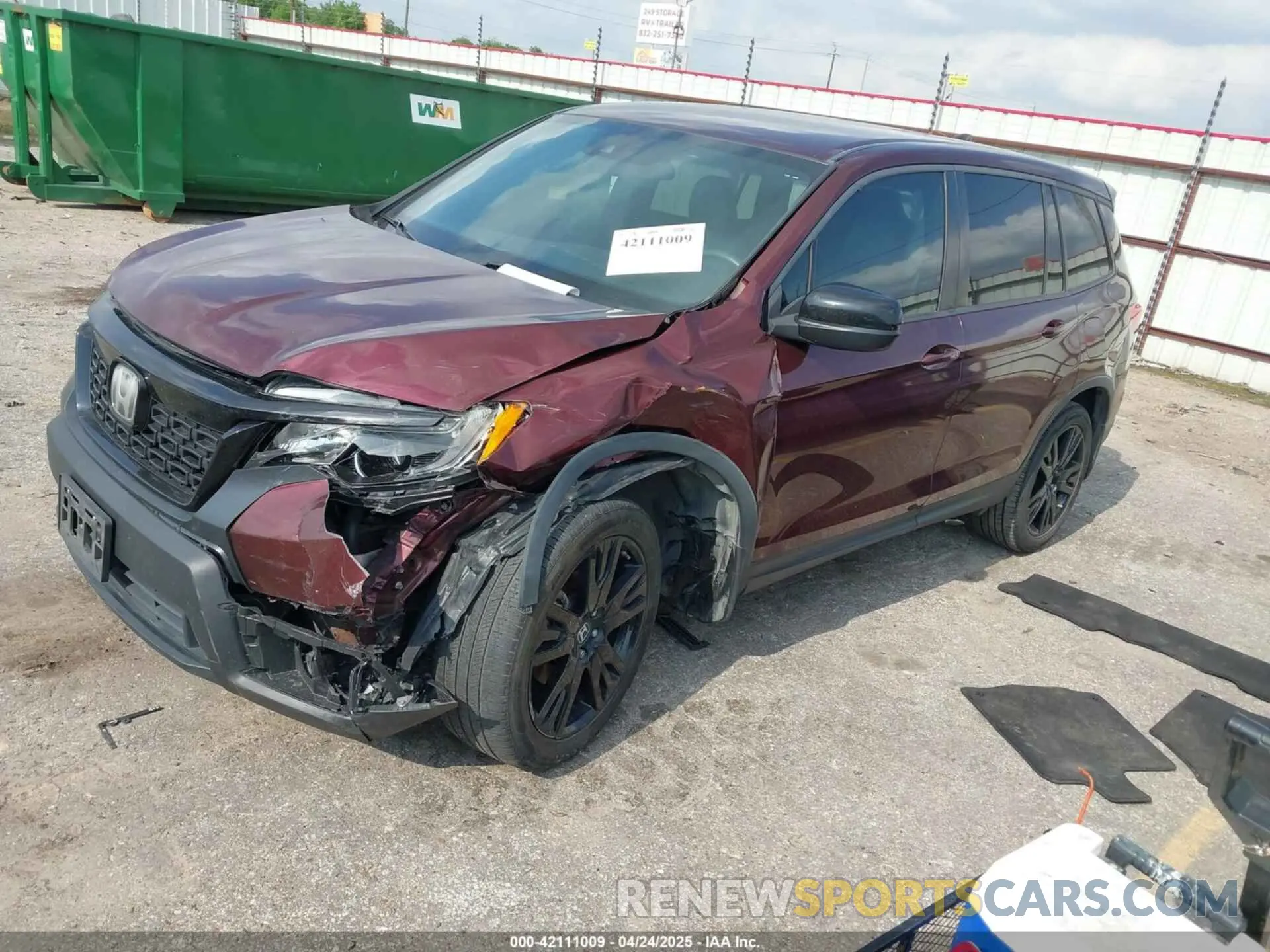 2 Photograph of a damaged car 5FNYF7H22KB003096 HONDA PASSPORT 2019