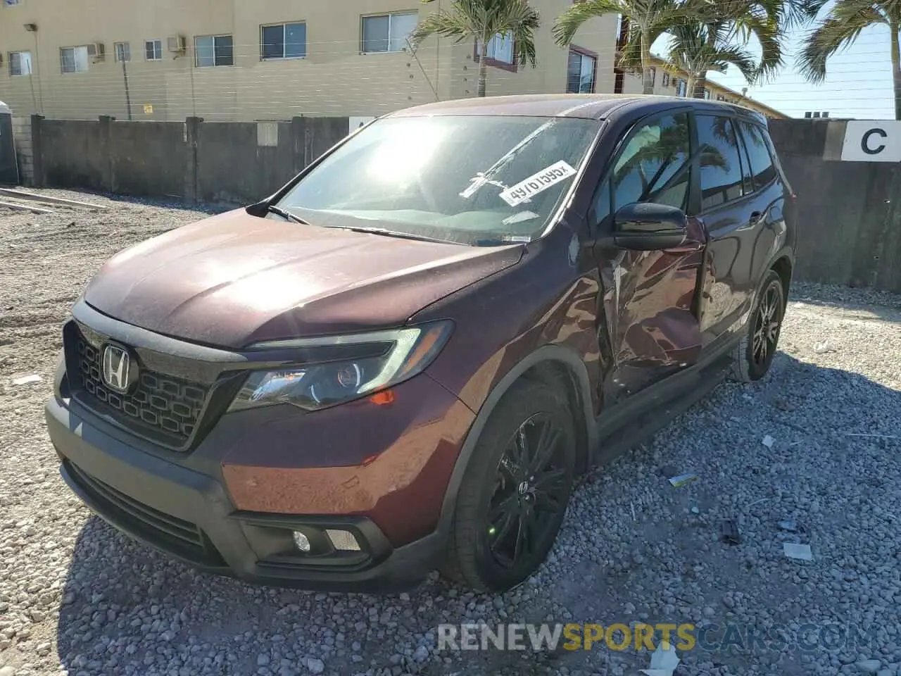 1 Photograph of a damaged car 5FNYF7H2XKB006263 HONDA PASSPORT 2019