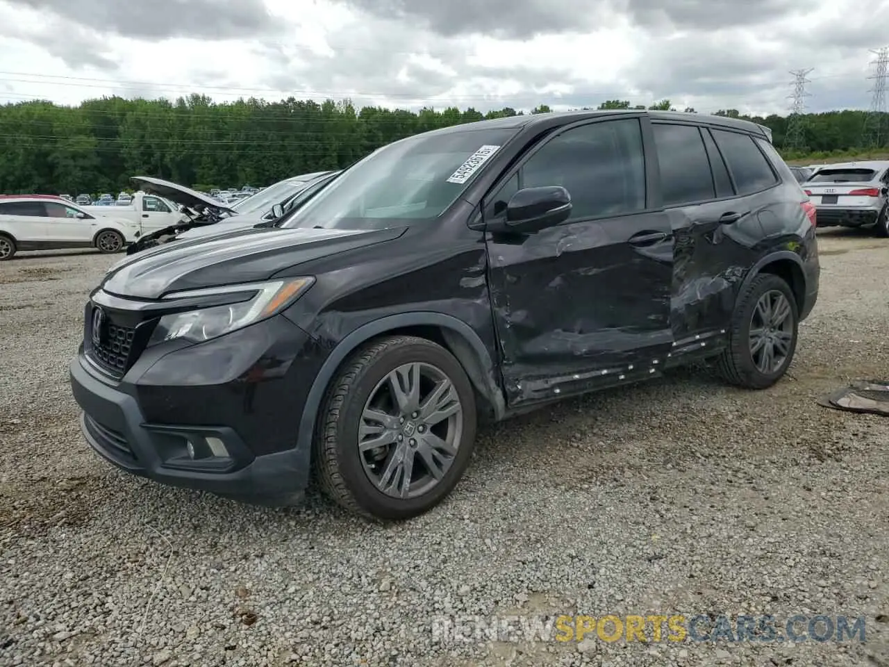 1 Photograph of a damaged car 5FNYF7H56KB007436 HONDA PASSPORT 2019