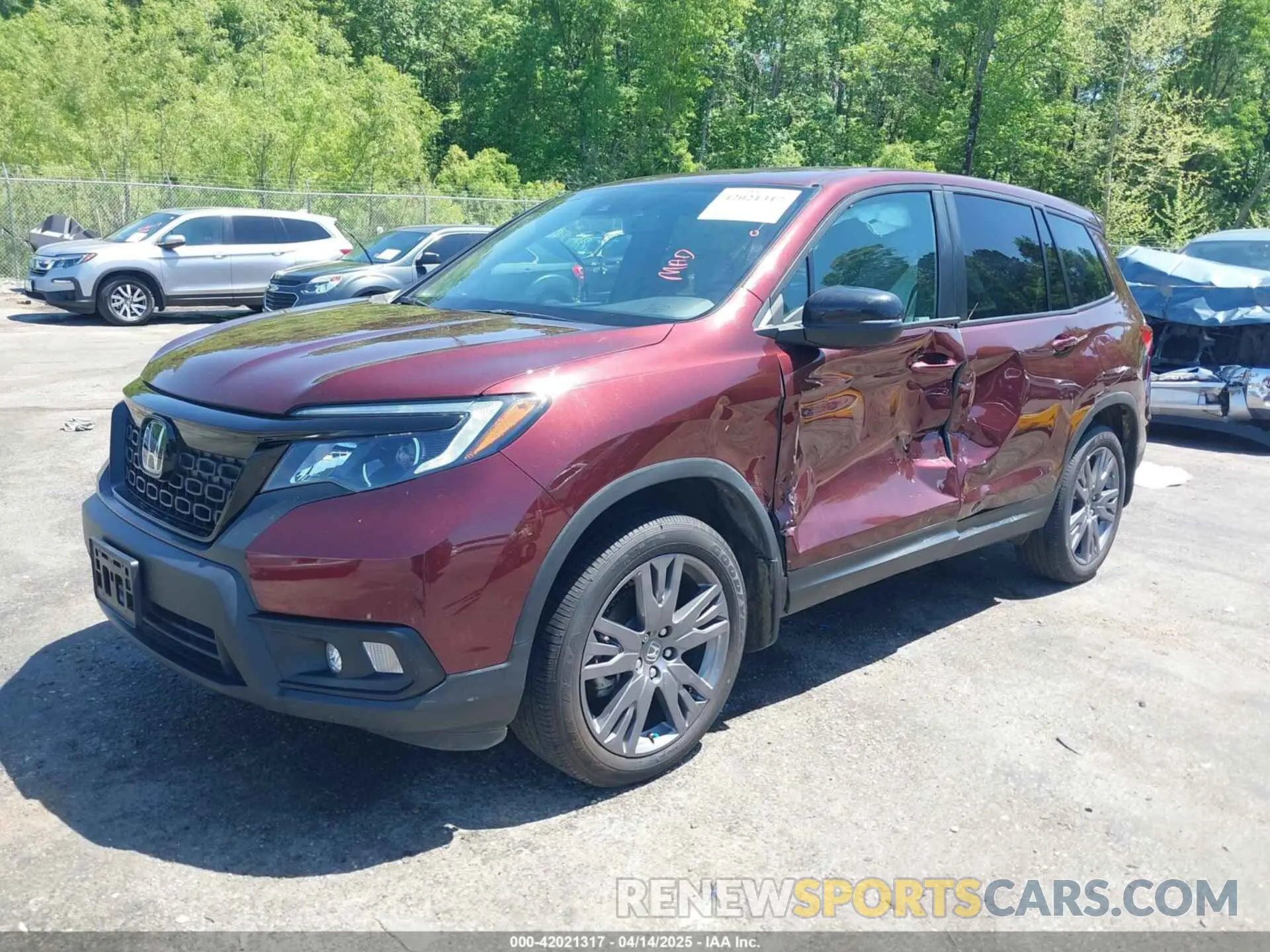 2 Photograph of a damaged car 5FNYF7H59KB009956 HONDA PASSPORT 2019