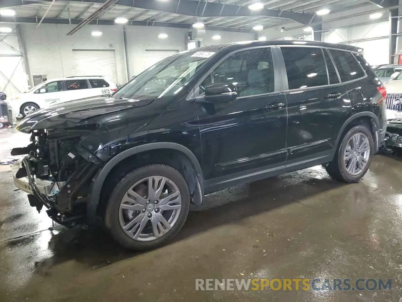 1 Photograph of a damaged car 5FNYF8H59KB019053 HONDA PASSPORT 2019