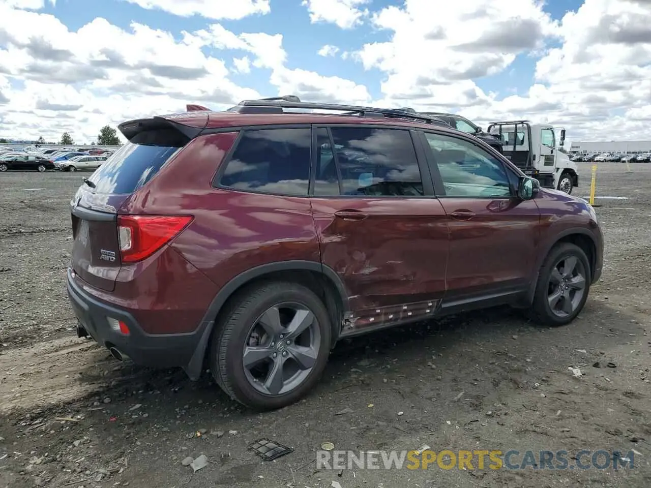3 Photograph of a damaged car 5FNYF8H90KB022684 HONDA PASSPORT 2019