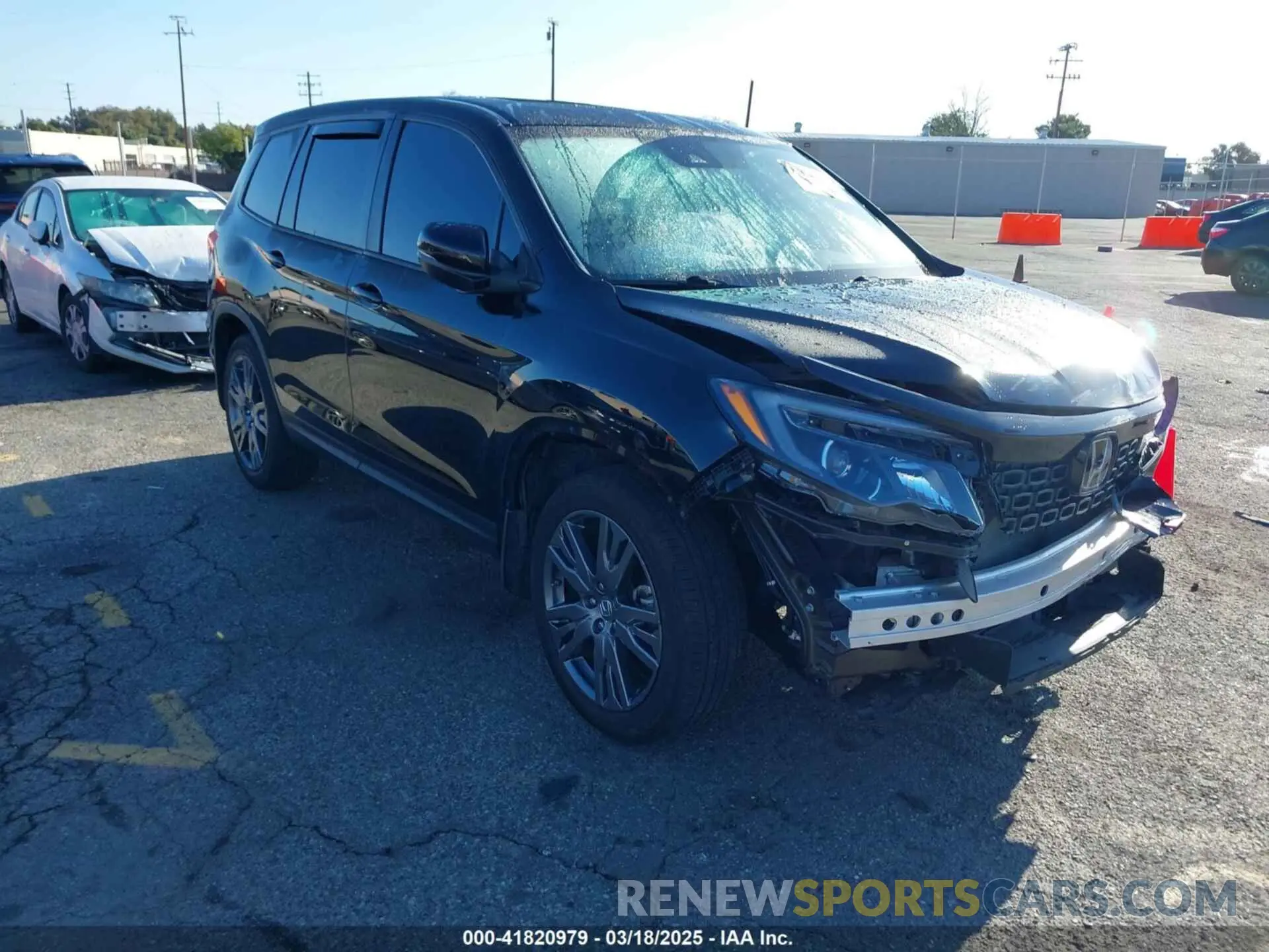 1 Photograph of a damaged car 5FNYF7H56MB012736 HONDA PASSPORT 2021