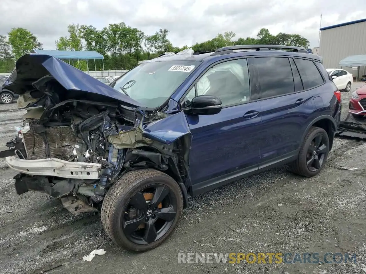 1 Photograph of a damaged car 5FNYF8H04MB023356 HONDA PASSPORT 2021