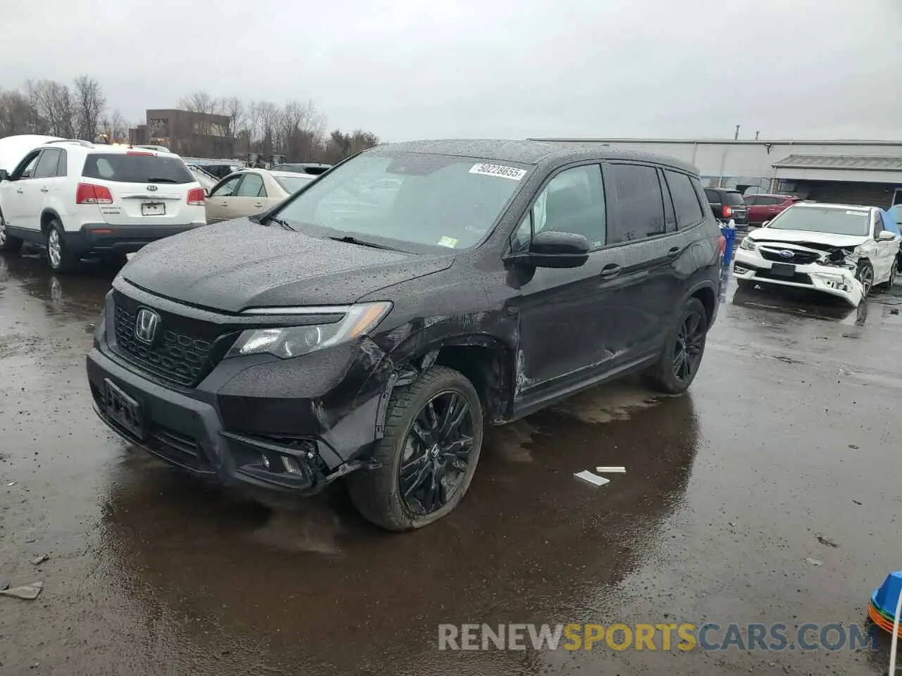 1 Photograph of a damaged car 5FNYF8H25MB008429 HONDA PASSPORT 2021
