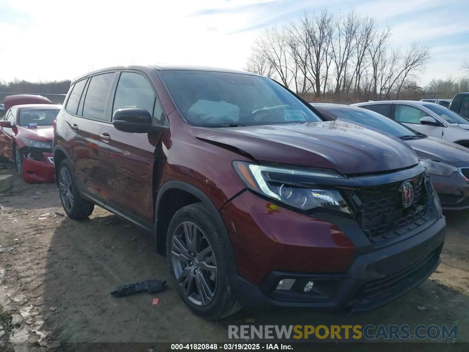 1 Photograph of a damaged car 5FNYF8H54MB006522 HONDA PASSPORT 2021
