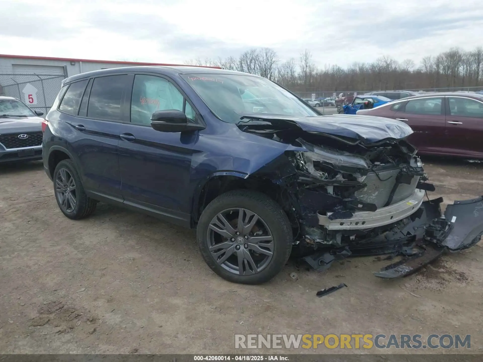 1 Photograph of a damaged car 5FNYF8H55MB023278 HONDA PASSPORT 2021