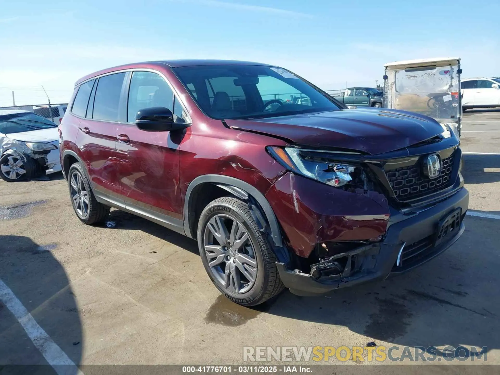 1 Photograph of a damaged car 5FNYF8H5XMB007951 HONDA PASSPORT 2021