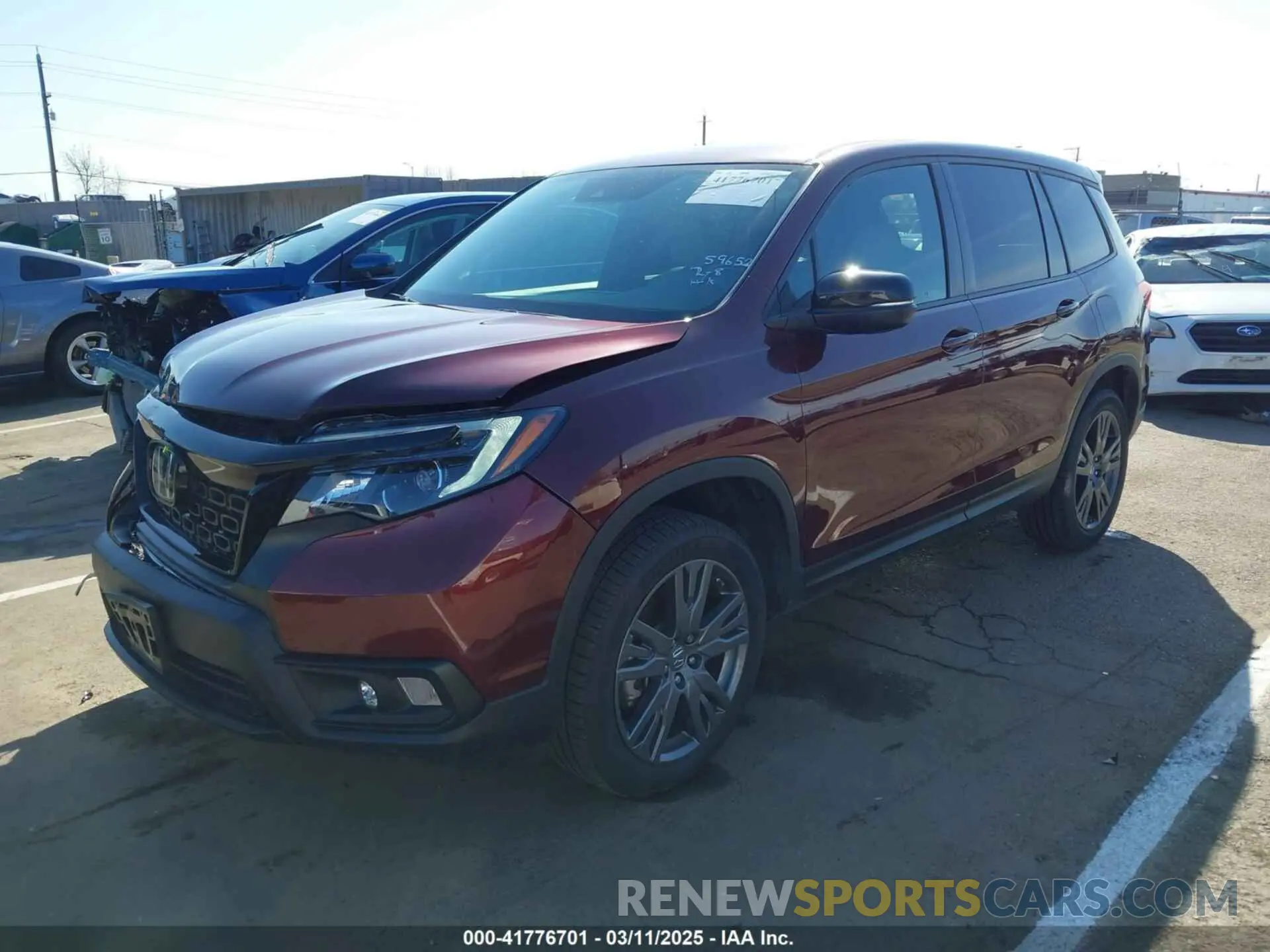 2 Photograph of a damaged car 5FNYF8H5XMB007951 HONDA PASSPORT 2021